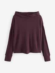 Berry Red Lightweight Jersey Cosy Hoodie - Image 6 of 7