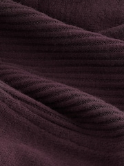 Berry Red Lightweight Jersey Cosy Hoodie - Image 7 of 7