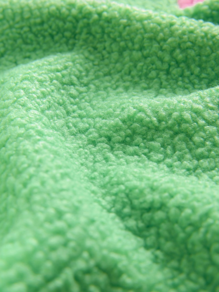 Green Teddy Borg Cosy Longline Quarter Zip Fleece - Image 9 of 9