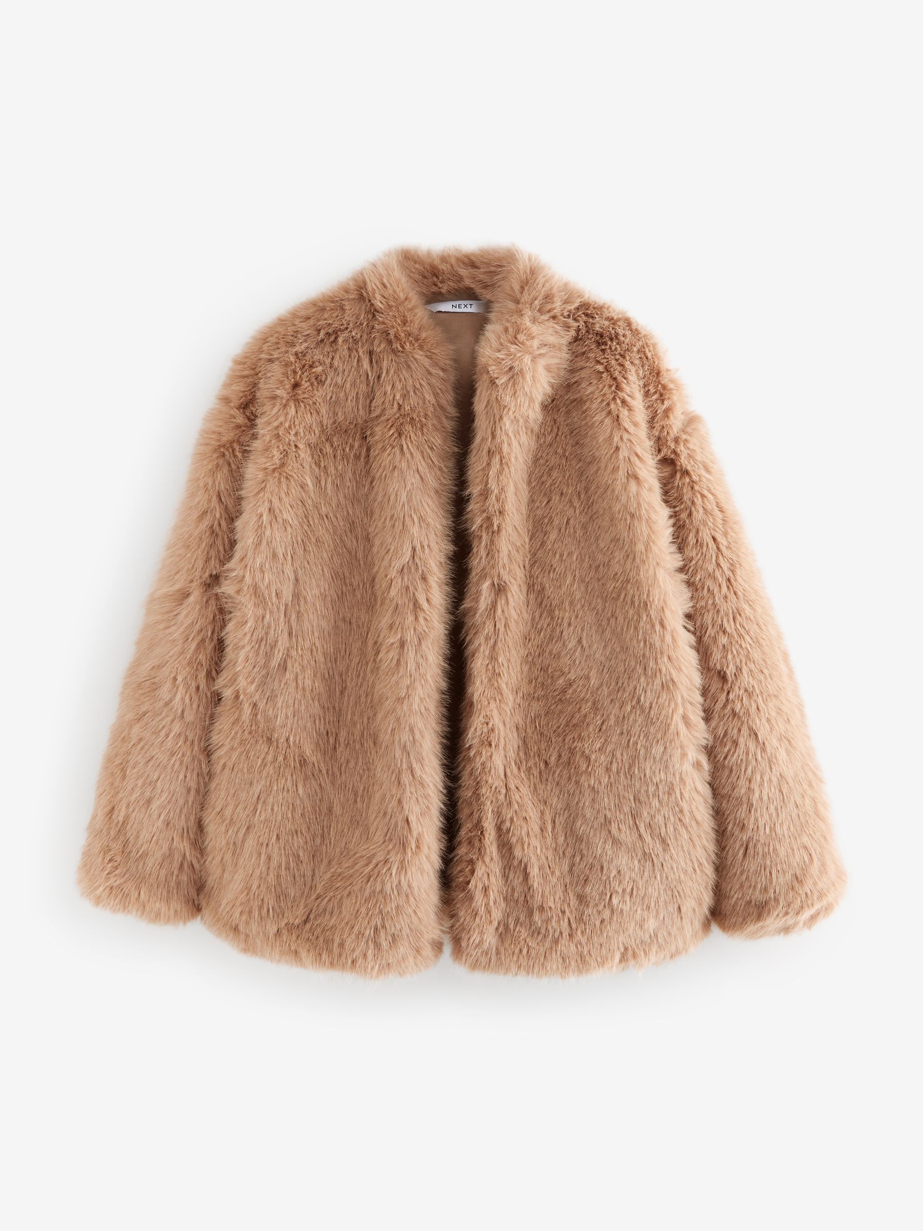 Tan fur coat womens top