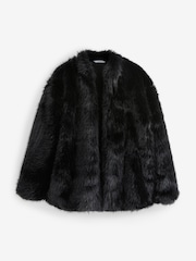 Black Faux Fur Coat - Image 5 of 6
