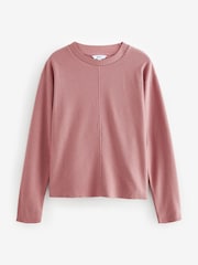 Rosarot - Kuscheliger, weicher Pullover mit Rundhalsausschnitt und gerippten Nähten - Image 5 of 7