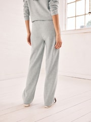 Gri - Pantaloni Cosy Soft Touch Co-ord cu picioare largi - Image 4 of 7