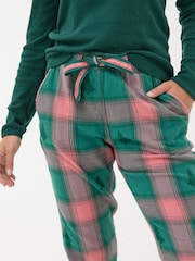 FatFace Christmas Cora Green Check Pyjama Bottoms - Image 4 of 5