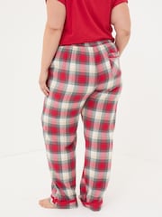 FatFace Eva Red Check Pyjama Bottoms - Image 7 of 8