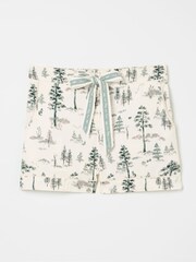 FatFace Ivory Christmas Trees 100% Cotton Pyjama Shorts - Image 5 of 5