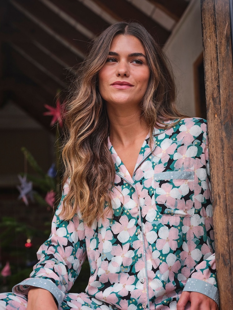 FatFace Pink Pyjama Set Pink Floral - Image 2 of 11 FatFace Pink Pyjama Set Pink Floral - Image 2 of 11
