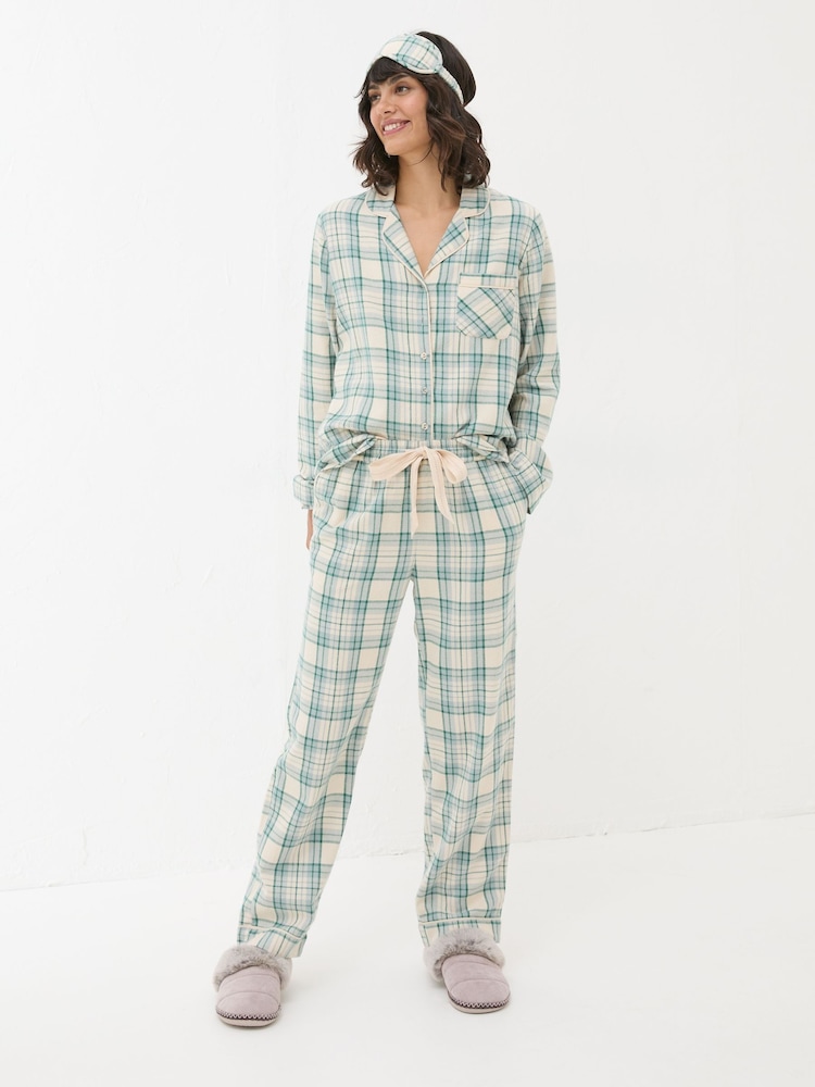 FatFace Green Pyjama Set Green Check - Image 1 of 11