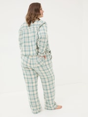 FatFace Green Pyjama Set Green Check - Image 10 of 11