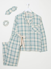 FatFace Green Pyjama Set Green Check - Image 11 of 11