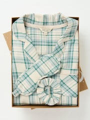 FatFace Green Pyjama Set Green Check - Image 3 of 11