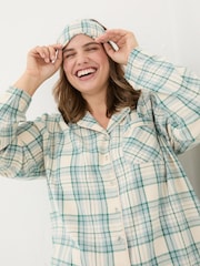FatFace Green Pyjama Set Green Check - Image 6 of 11