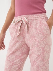 FatFace Cora Pink Floral 100% Cotton Pyjama Bottoms - Image 4 of 8