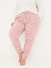 FatFace Cora Pink Floral 100% Cotton Pyjama Bottoms - Image 6 of 8