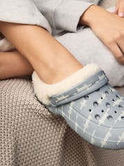 Grey Womens Faux Fur Lined Clogs Slippers - Image 3 of 9