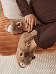 Brown Hamish Shoot Slippers - Image 1 of 9