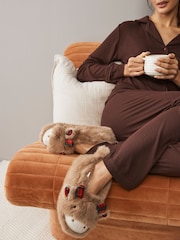 Brown Hamish Shoot Slippers - Image 3 of 9