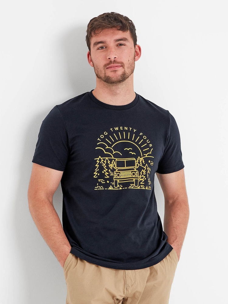 Tog 24 Blue Mens 100% Cotton Fowler T-Shirt - Image 1 of 5