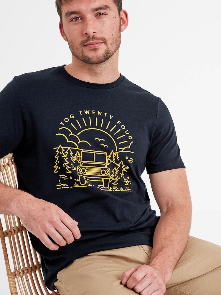 Tog 24 Blue Mens 100% Cotton Fowler T-Shirt - Image 3 of 5