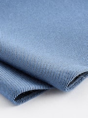 Blau - Florale Seidenkrawatte und Einstecktuch aus Seidenmischung - Bild 6 von 6
