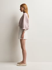 Free People Pink Short Sleeve Intercept Pull On Sweat Top - Image 3 of 6