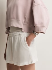 Free People Pink Short Sleeve Intercept Pull On Sweat Top - Image 5 of 6