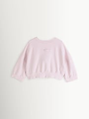 Free People Pink Short Sleeve Intercept Pull On Sweat Top - Image 8 of 11