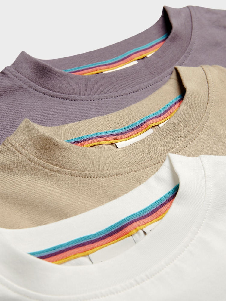 Beige - Paul Smith Junior – Signature-T-Shirts für Jungen im 3er-Pack - Bild 7 von 7