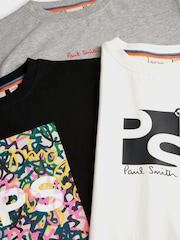 Schwarz/Weiß - Paul Smith Junior – Signature-T-Shirts für Jungen im 3er-Pack - Bild 6 von 7