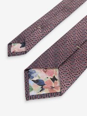 Navy Blue/Red Link Signature Made In Italy Tie - Image 3 of 3