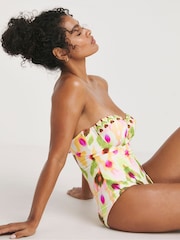 JD Williams Natural Mirage Underwired Bandeau Swimsuit - Image 3 of 4