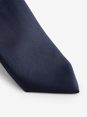 Navy Blue Slim Twill Tie - Image 2 of 3