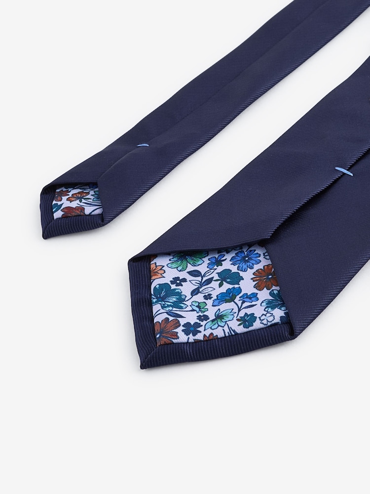 أزرق داكن أزرق - ربطة عنق تويد - صورة 3 من 3