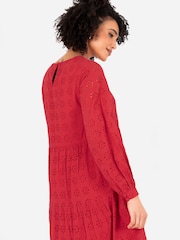 Long Sleeve Broderie Smock Dress - Image 5 of 5