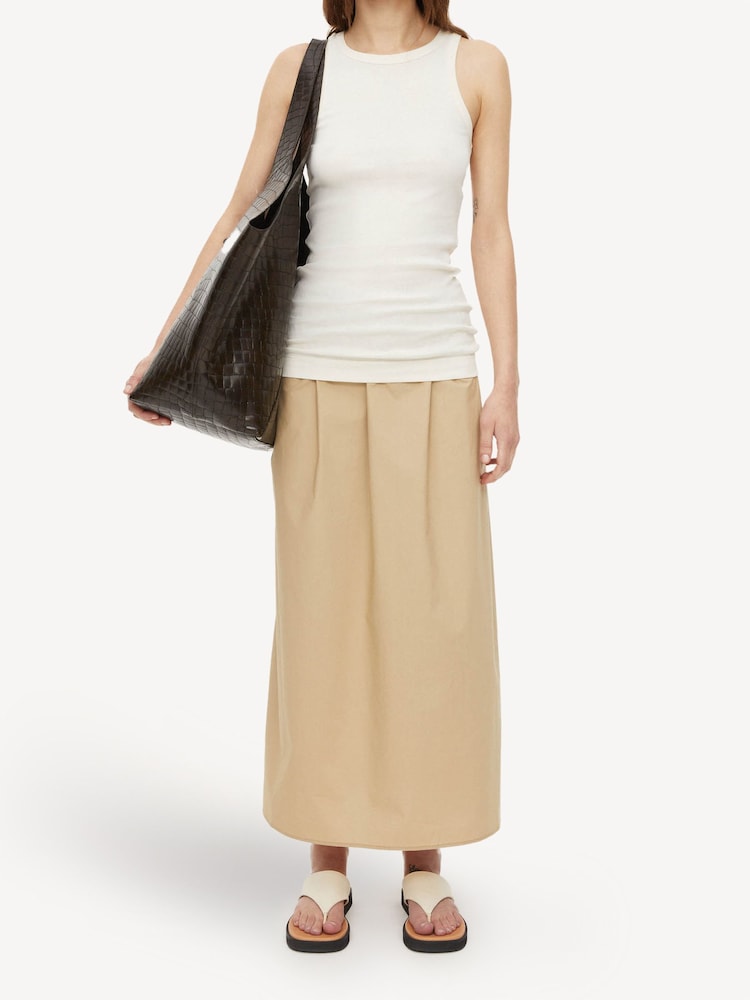By Malene Birger White Amani Ribbed Tank Top - Image 1 of 5
