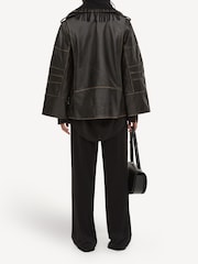 By Malene Birger Black Beatrisse Leather Biker Jacket - Image 2 of 7