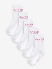 Baker by Ted Baker White Socks 5 Pack - Image 1 of 2