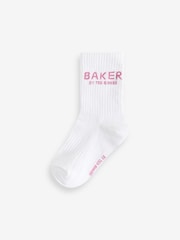 Baker by Ted Baker White Socks 5 Pack - Image 2 of 2