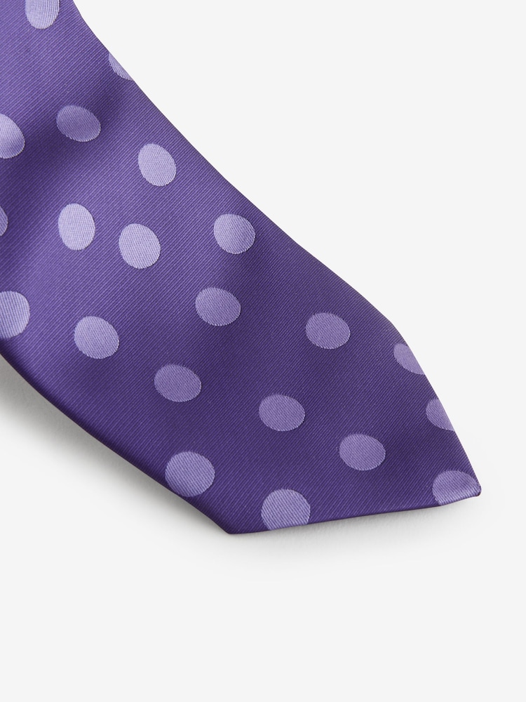 Purple Polka Dot Pattern Tie - Image 1 of 3 Purple Polka Dot Pattern Tie - Image 1 of 3