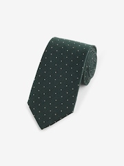 Green Polka Dot Silk Design Tie - Image 1 of 3