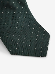 Green Polka Dot Silk Design Tie - Image 2 of 3