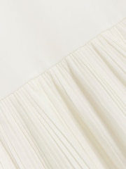 River Island Cream 100% Cotton Pleated Hem T-Shirt - Image 5 of 5