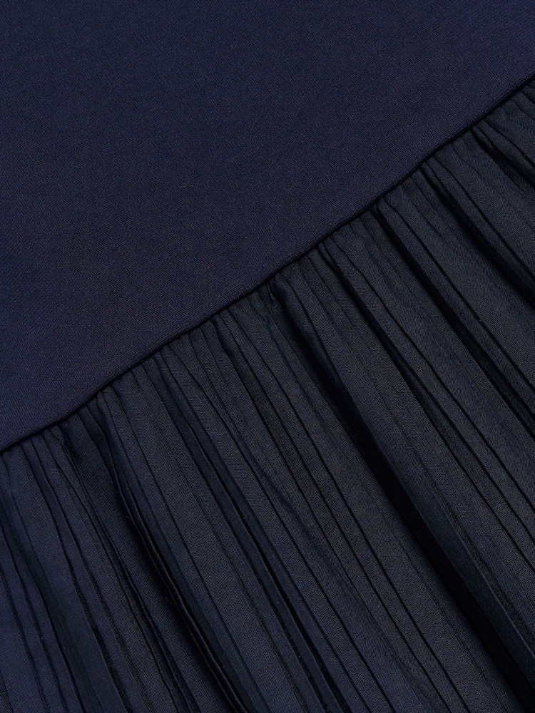 River Island Blue 100% Cotton Pleated Hem T-Shirt - Image 6 of 6
