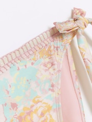 River Island Pink Paisley Tie Side Bikini Briefs - Image 6 of 6