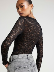 River Island Black Plunge Lace Bodies - Image 2 of 7
