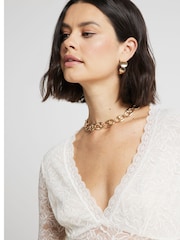 River Island White Plunge Lace Bodies - Image 3 of 3