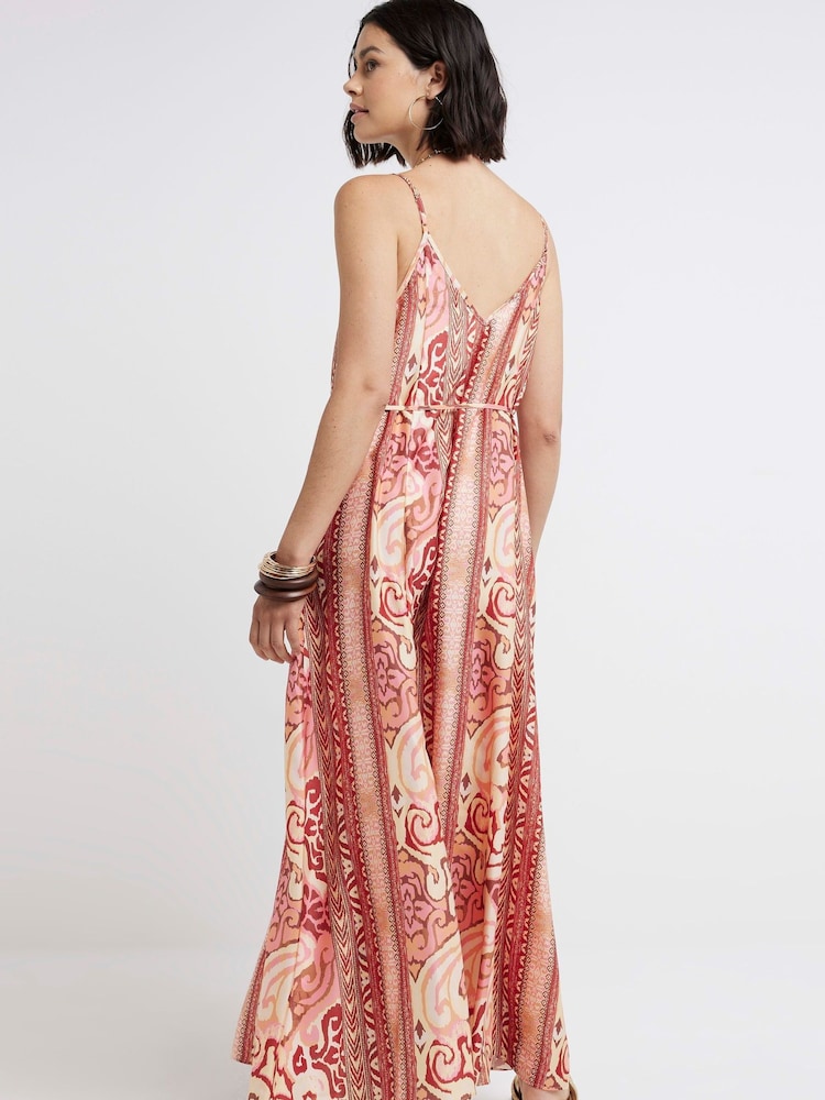 River Island Orange Bead Belted Dress - Image 2 of 3