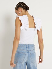 River Island White Frill Tank Top - Image 3 of 4