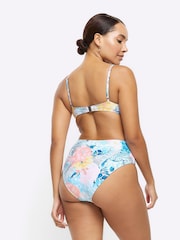 River Island Blue Embellished Balconette Bikini Top - Image 2 of 5