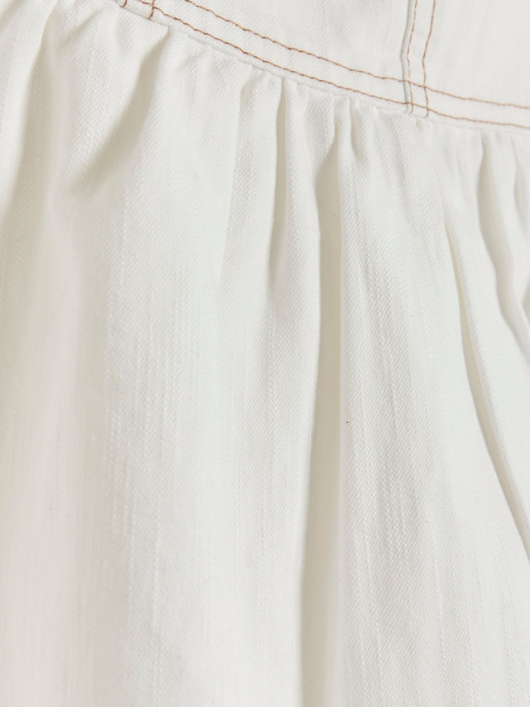 River Island White Bandeau Denim Dress - Image 4 of 4